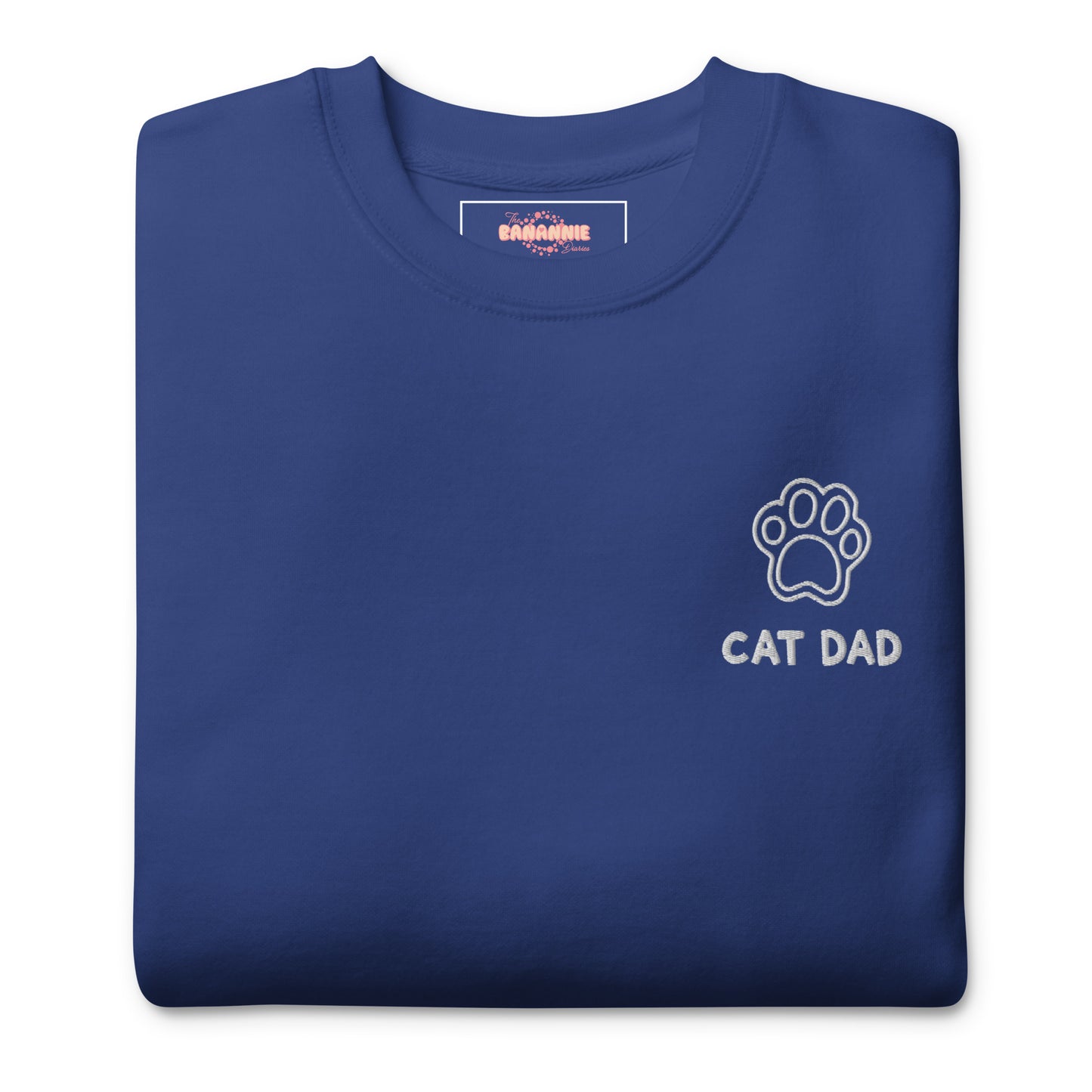 Cat Dad Embroidered Crewneck Sweatshirt - by The Banannie Diaries