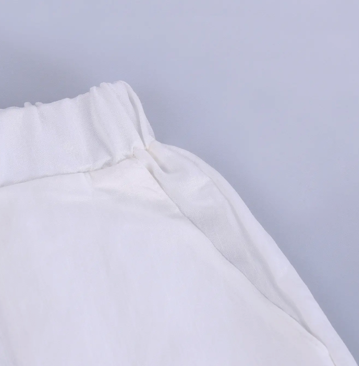 White Loungewear Set - Shirt and Shorts