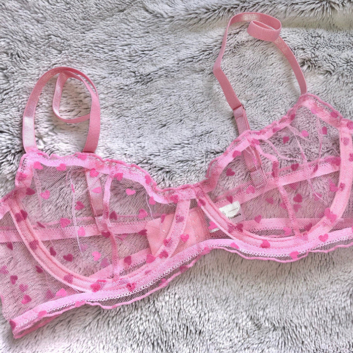 sweetheart pink lingerie set